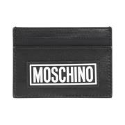 Kaarthouder met logo Moschino , Black , Heren