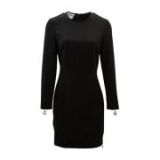 Zwarte getailleerde korte jurk met ritssluiting Moschino , Black , Dam...