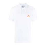 Witte Polo T-shirt met Berenmotief Moschino , White , Heren