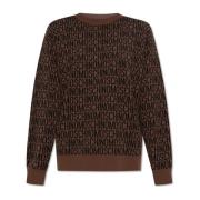 Trui met logo Moschino , Brown , Dames