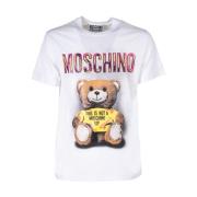 Teddy Tekening T-shirt Moschino , White , Heren