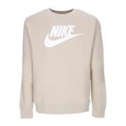 Grafische Crewneck Sweatshirt Nike , Beige , Heren