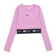 Sportswear Crop Tape Longsleeve Top Nike , Purple , Dames