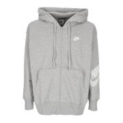 Fleece hoodie met volledige rits Nike , Gray , Dames