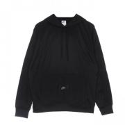 Zwarte Fleece Hoodie Streetwear Stijl Nike , Black , Heren