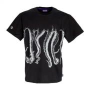 T-shirts Octopus , Black , Heren