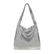 Metalen Mesh Pixel Schoudertas Paco Rabanne , Gray , Dames