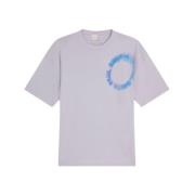 Lichtblauw Crew Neck T-Shirt met Solar Flare Logo Paul Smith , Gray , ...
