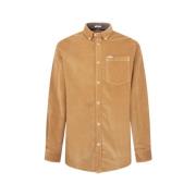 Corduroy Overhemd - Regular Fit Pepe Jeans , Beige , Heren