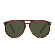 Stijlvolle Unisex Zonnebril met Groene Lens Persol , Brown , Unisex