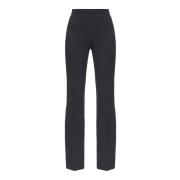 Elegante Flared Crepe Broek Pinko , Black , Dames