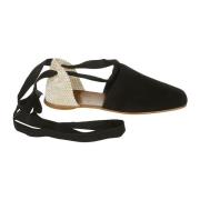 Stijlvolle zwarte leren espadrilles Ss23 Castañer , Black , Dames