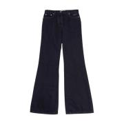 Jeans met hoge taille Msgm , Black , Dames