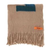 Cappuccino mohair blend deken Off White , Beige , Heren