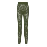 Fuku Khaki Bloemen Pointelle Broek Mes Demoiselles , Green , Dames