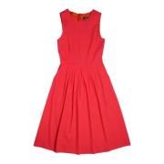 Geplooide Midi Jurk PS By Paul Smith , Red , Dames