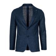 Tijdloze Heren Formele Blazer Tagliatore , Blue , Heren