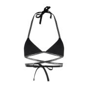 Zwarte Bikini Top met Strass Steentjes Heron Preston , Black , Dames