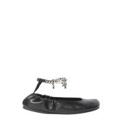 Leren ballerina Ballerina met kettingdetail JW Anderson , Black , Dame...