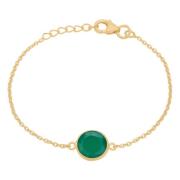 Cat armband groen onyx Frk. Lisberg , Yellow , Dames