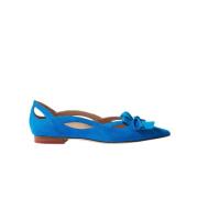 Luxe Suède Forget-Me-Not Ballerina`s Scarosso , Blue , Dames