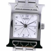 Tweedehands roestvrijstalen horloge Hermès Vintage , White , Unisex