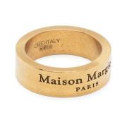 Gouden gegraveerde ring met geborstelde afwerking Maison Margiela , Ye...