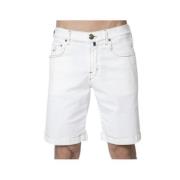Bermuda shorts met gekleurde stiksels Jacob Cohën , White , Heren