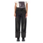 Nina Straight Jeans R13 , Gray , Dames