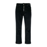 Stijlvolle Korte Corduroy Broek Dondup , Black , Dames