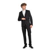 Single Breasted Suits Les Hommes , Black , Heren