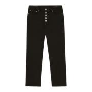 Zwarte enkel-lengte jeans voor vrouwen Dondup , Black , Dames