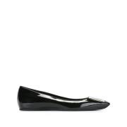 Zwarte lakleren gesp ballerina's Roger Vivier , Black , Dames