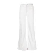 Wijde witte jeans met knoopsluiting Mother , Blue , Dames