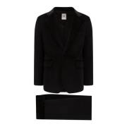 Zwart Blazer Pak met Klassieke Revers PT Torino , Black , Heren