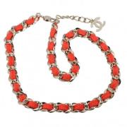 Rood Metalen Chanel Riem Chanel Vintage , Red , Unisex