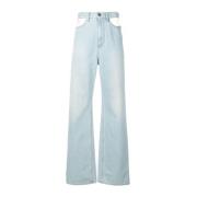 Wijde Pijp Jeans voor Vrouwen Maison Margiela , Blue , Dames
