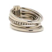 Zilveren Solar Kristallen Ring Panconesi , Gray , Dames