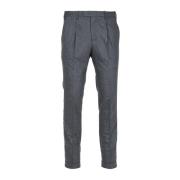 Zachte Stretch Wollen Broek PT Torino , Gray , Heren