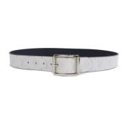 Pre-owned Leather belts Louis Vuitton Vintage , White , Dames