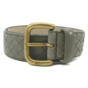 Pre-owned Leather belts Bottega Veneta Vintage , Gray , Dames