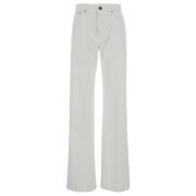 Flared Jeans Semicouture , White , Dames