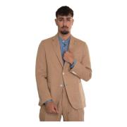 Moderne Slim Fit Blazer met 2 knopen Boss , Beige , Heren