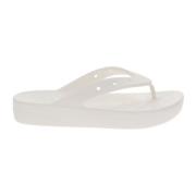 Flat Sandals Crocs , White , Dames