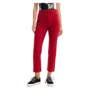 Straight Jeans Desigual , Red , Dames