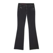 Flared Jeans Upgrade Stijlvol Tijdloos Ontwerp Diesel , Black , Dames