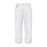 Ruimvallende spijkerbroek Diesel , White , Dames