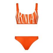 2-delige badpak met groot logo Emporio Armani , Orange , Dames