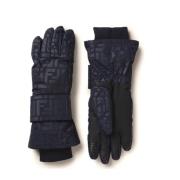 FF Motief Ski Handschoenen Fendi , Blue , Dames