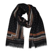 Luxe bedrukte kasjmier foulard Givenchy , Black , Dames